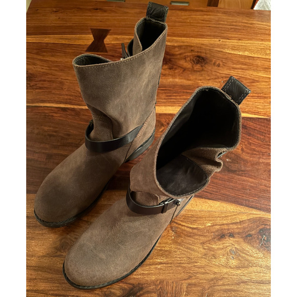 RAG & BONE New York Moto suede leather brown BOOTS 9.5 EUC - Picture 6 of 7